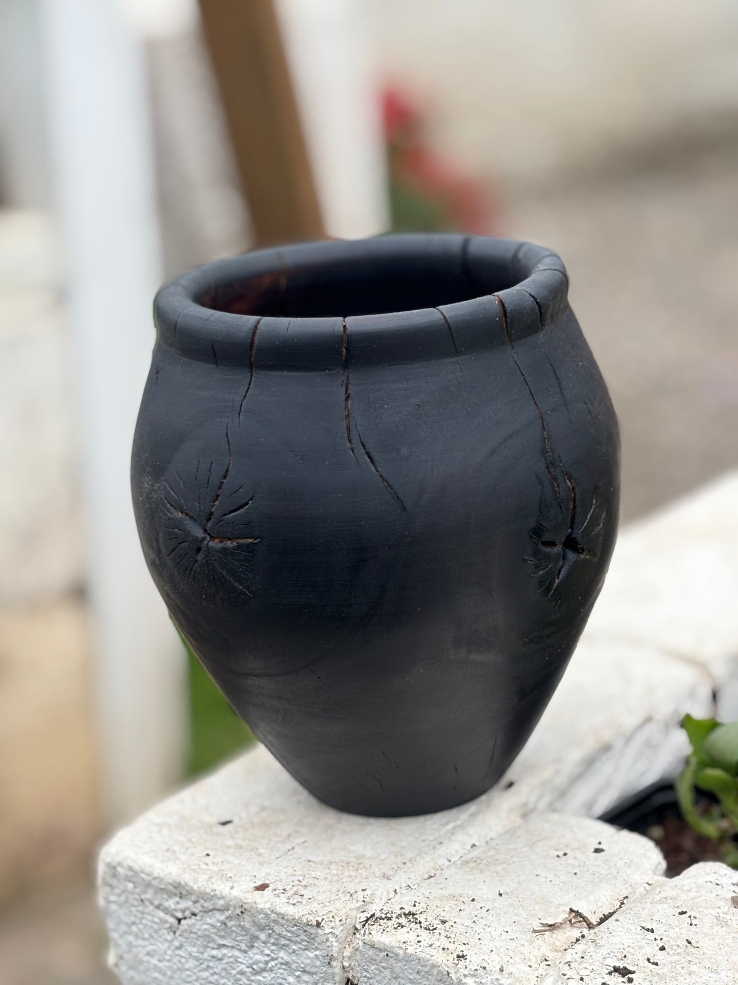 Fired Beech vase