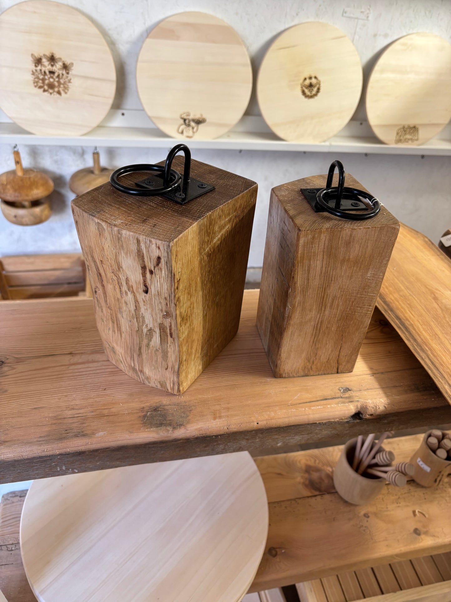 Salvaged Oak Doorstop
