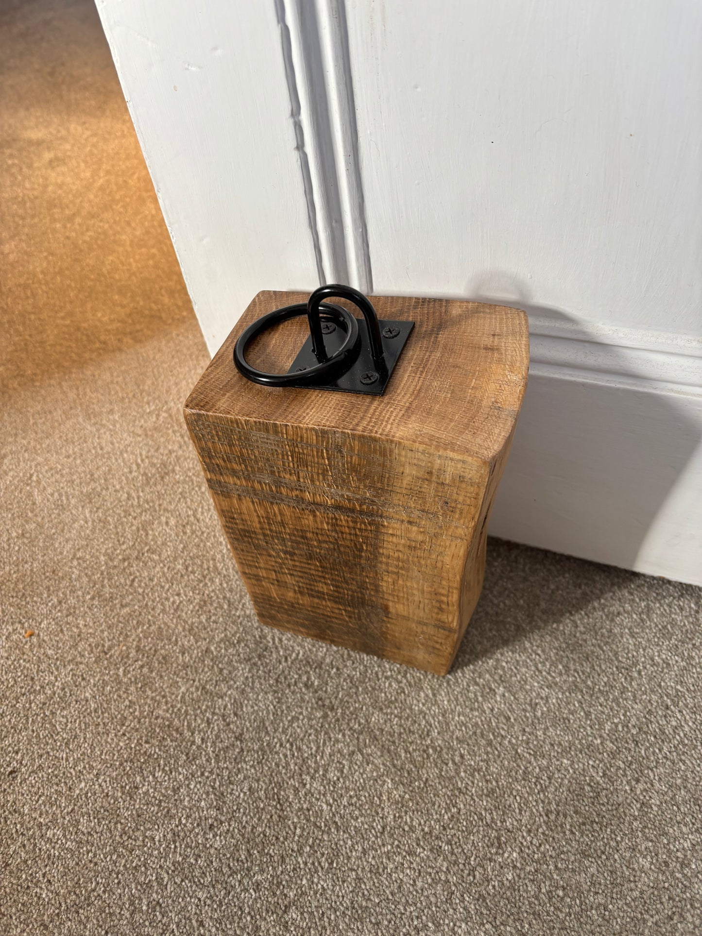 Salvaged Oak Doorstop