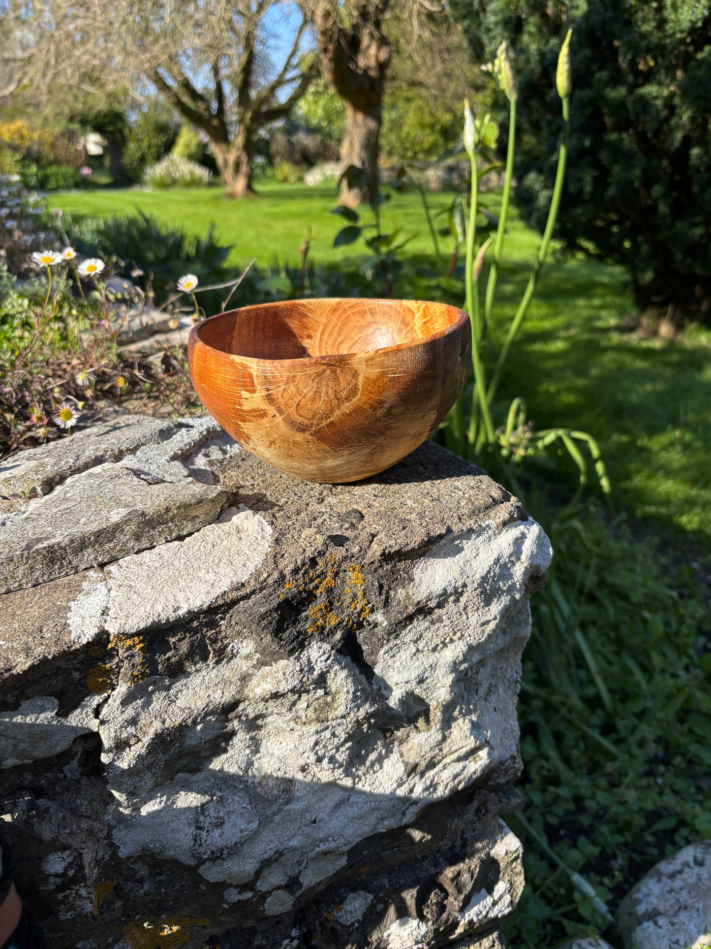 Live edge oak bowl