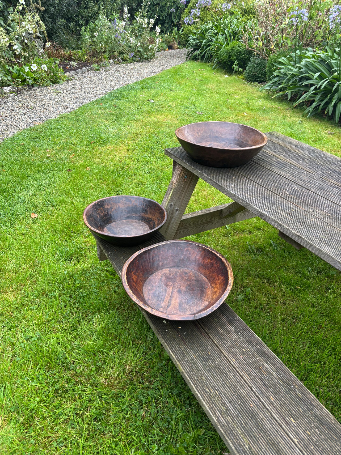 Large Wooden Dough Bowl