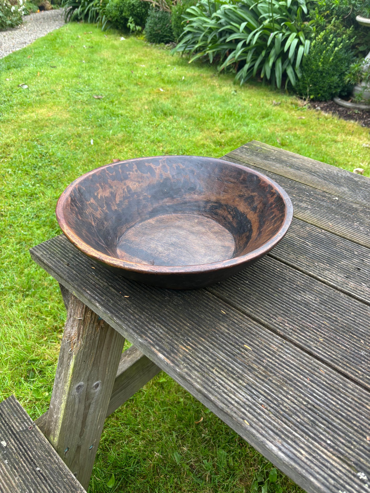 Large Wooden Dough Bowl