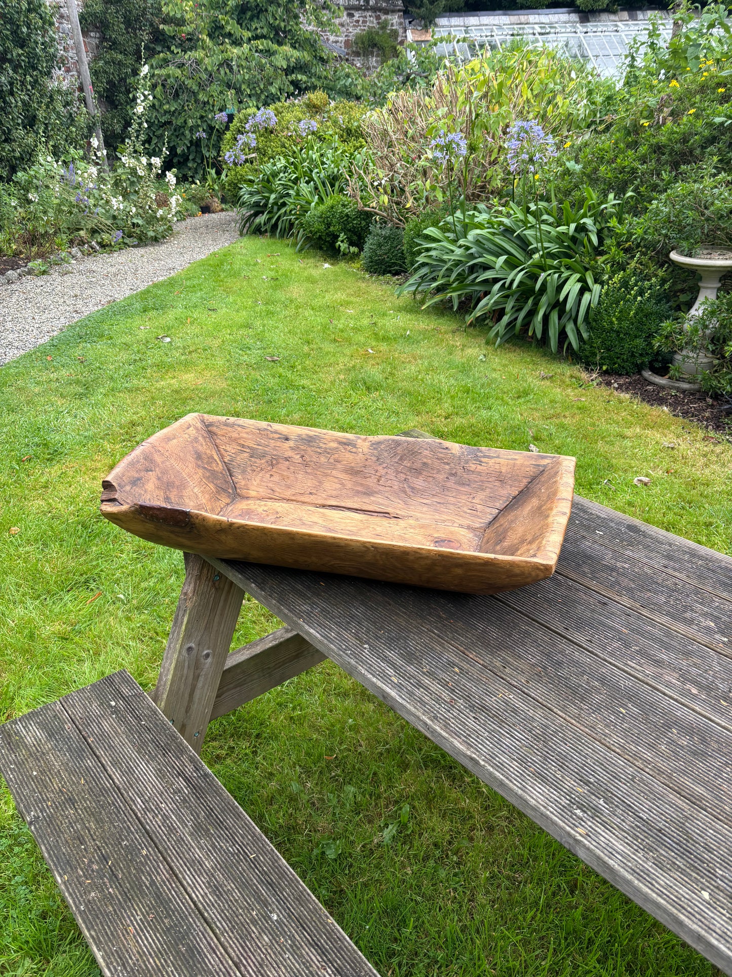 Rustic French wooden kneading Trough