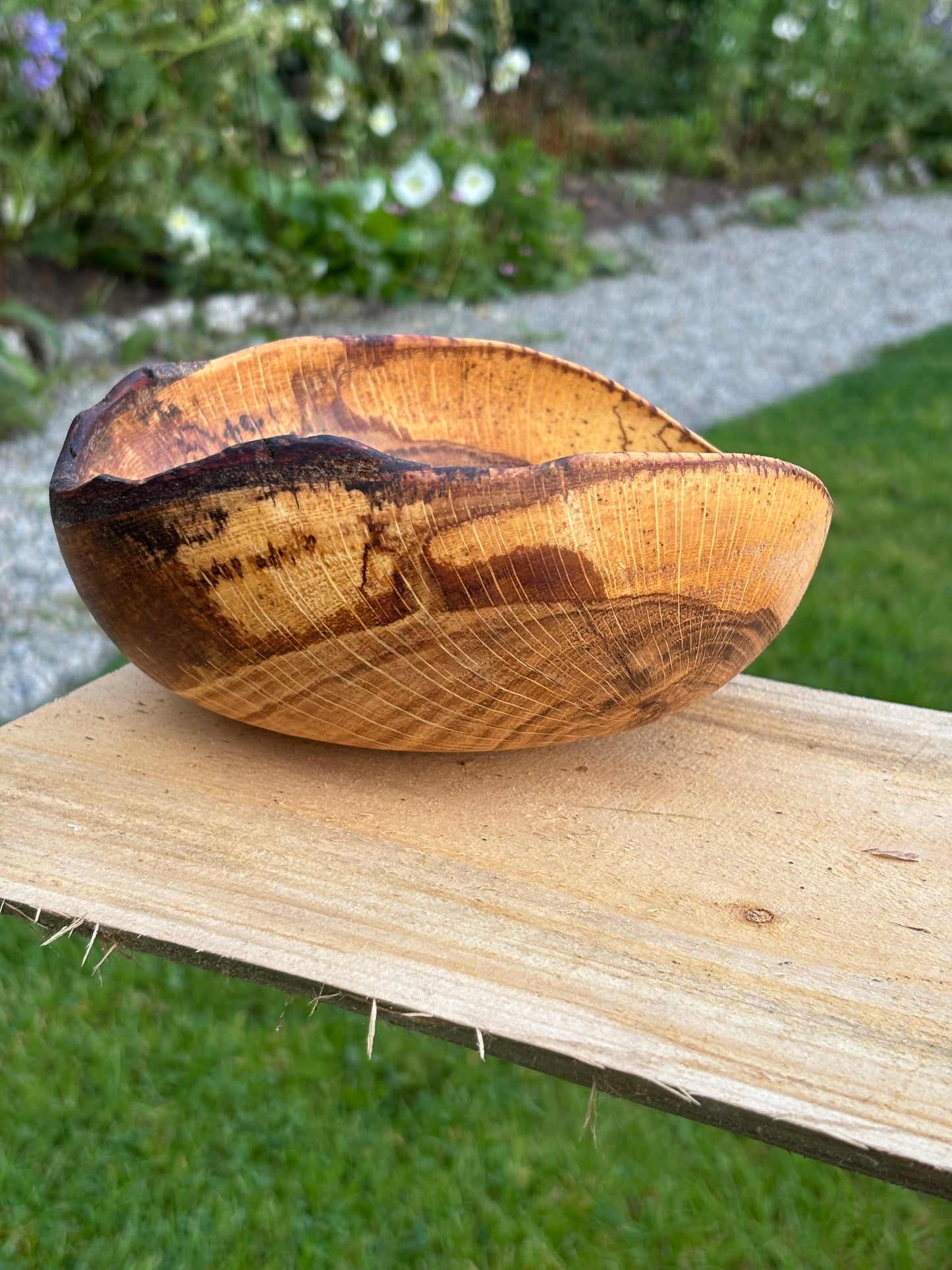 Oak live edge trinket bowl