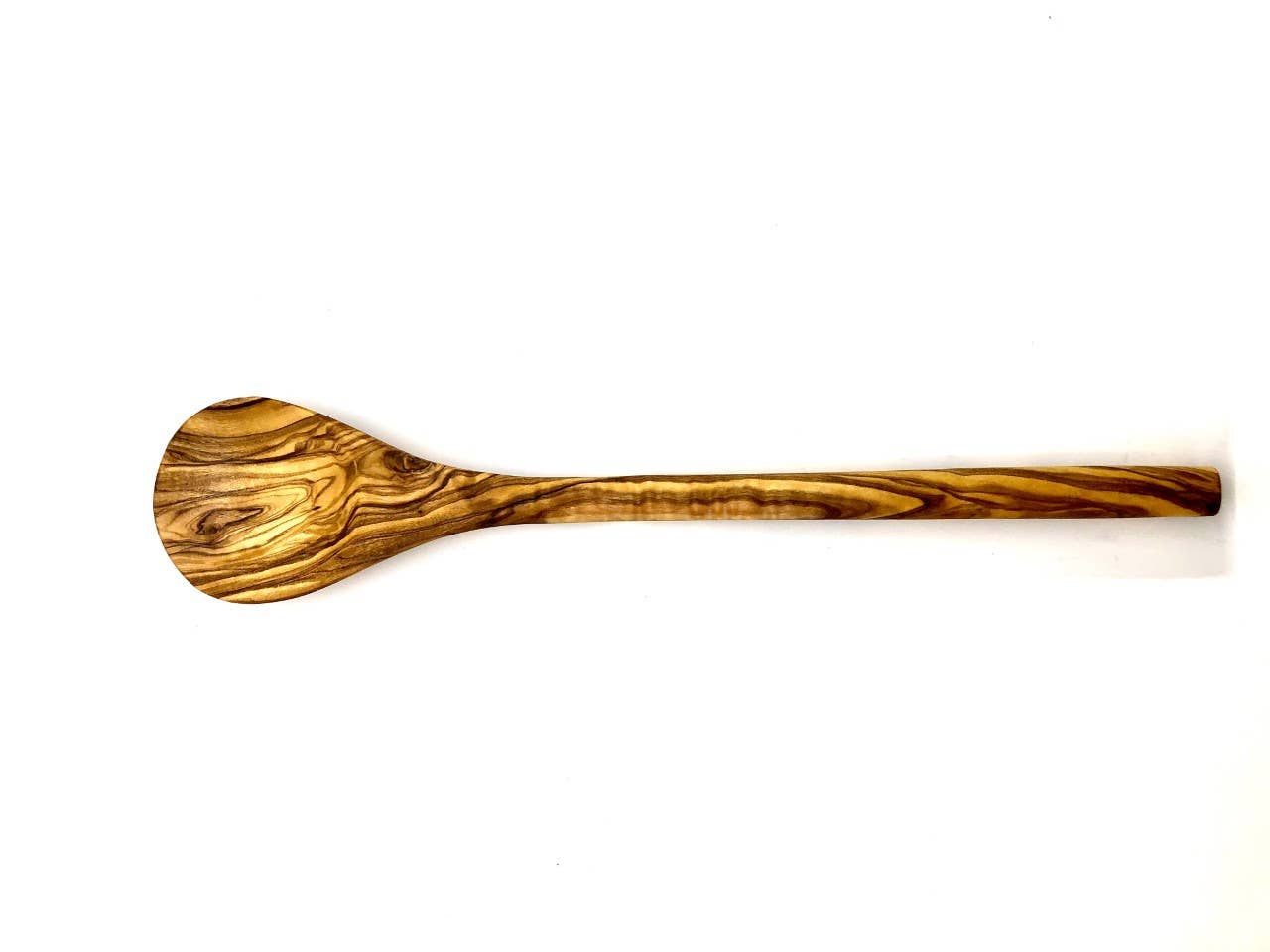 Round olive wood cooking spoon