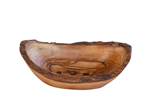 Olive wood soap dish