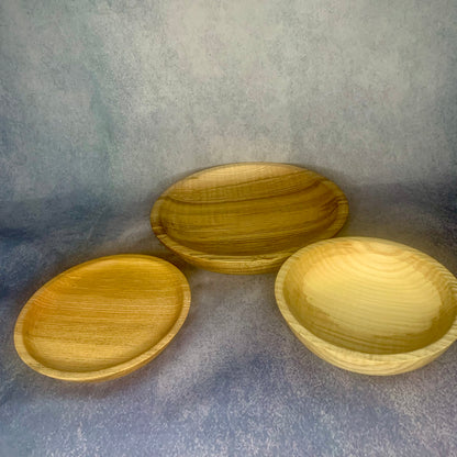 Tableware Set: Plate, Bowl, Side Plate Ash