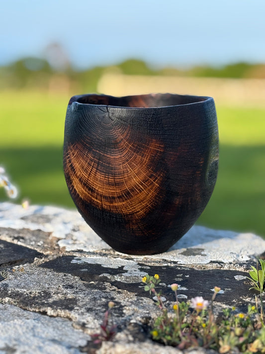 Fired Oak vessel