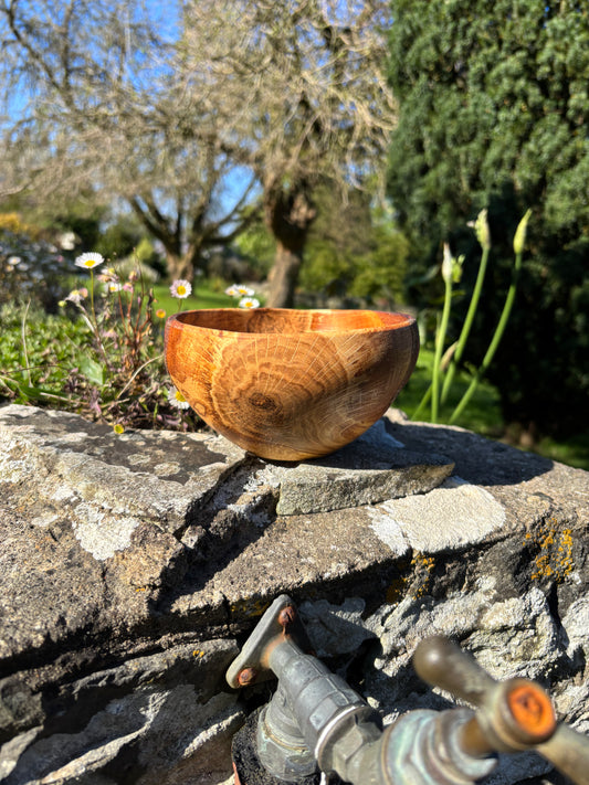 Live edge oak bowl