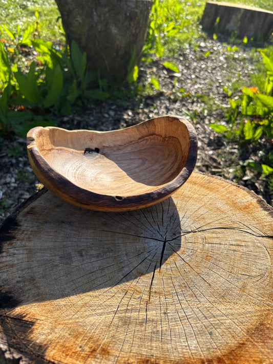 Live edge oak bowl