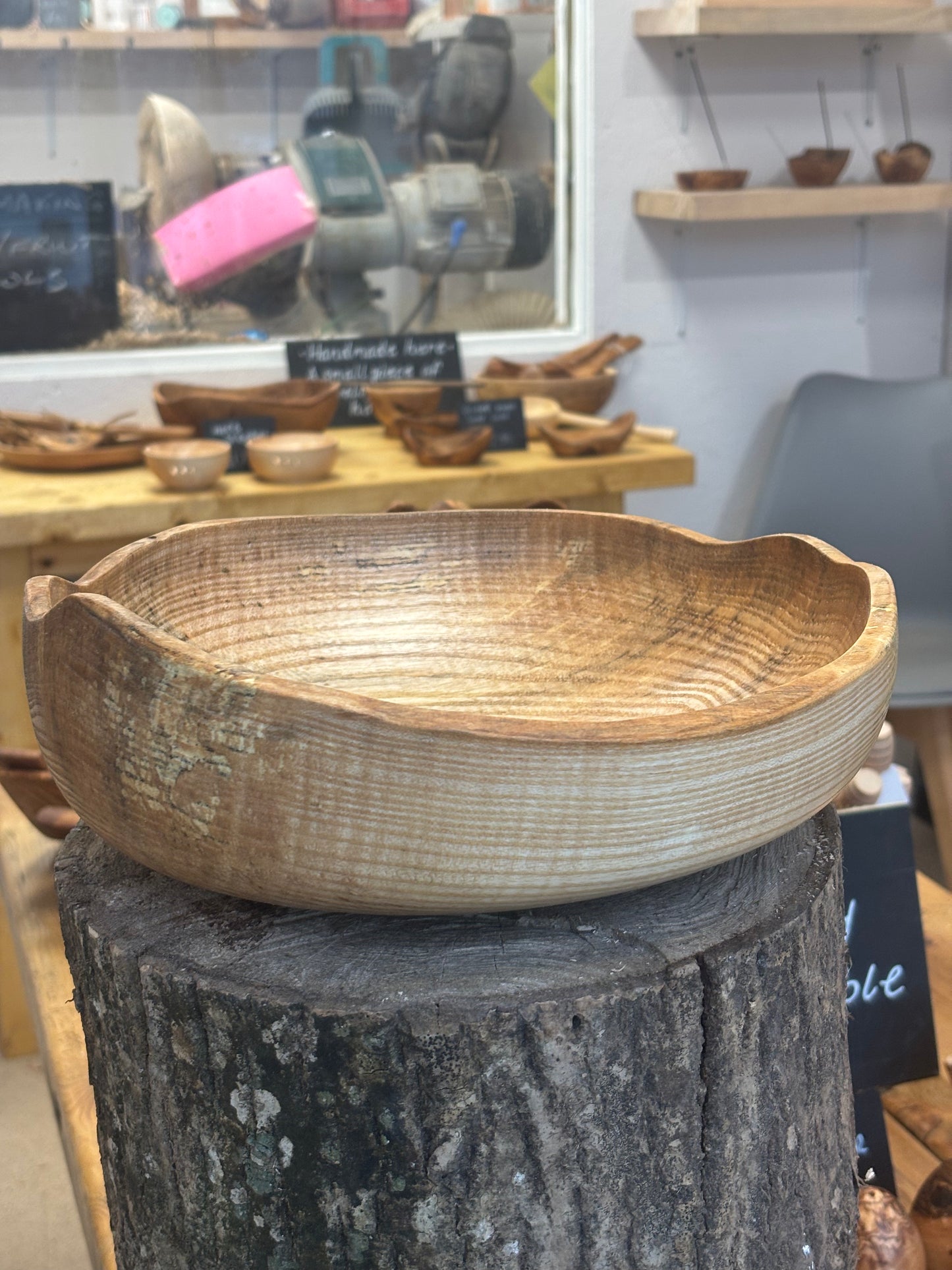 Handmade Ash Wooden Fruit Bowl