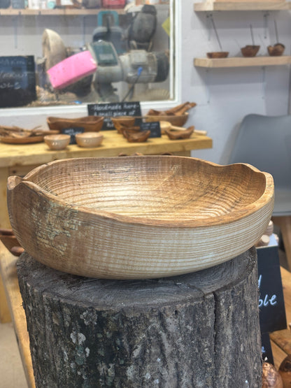 Handmade Ash Wooden Fruit Bowl