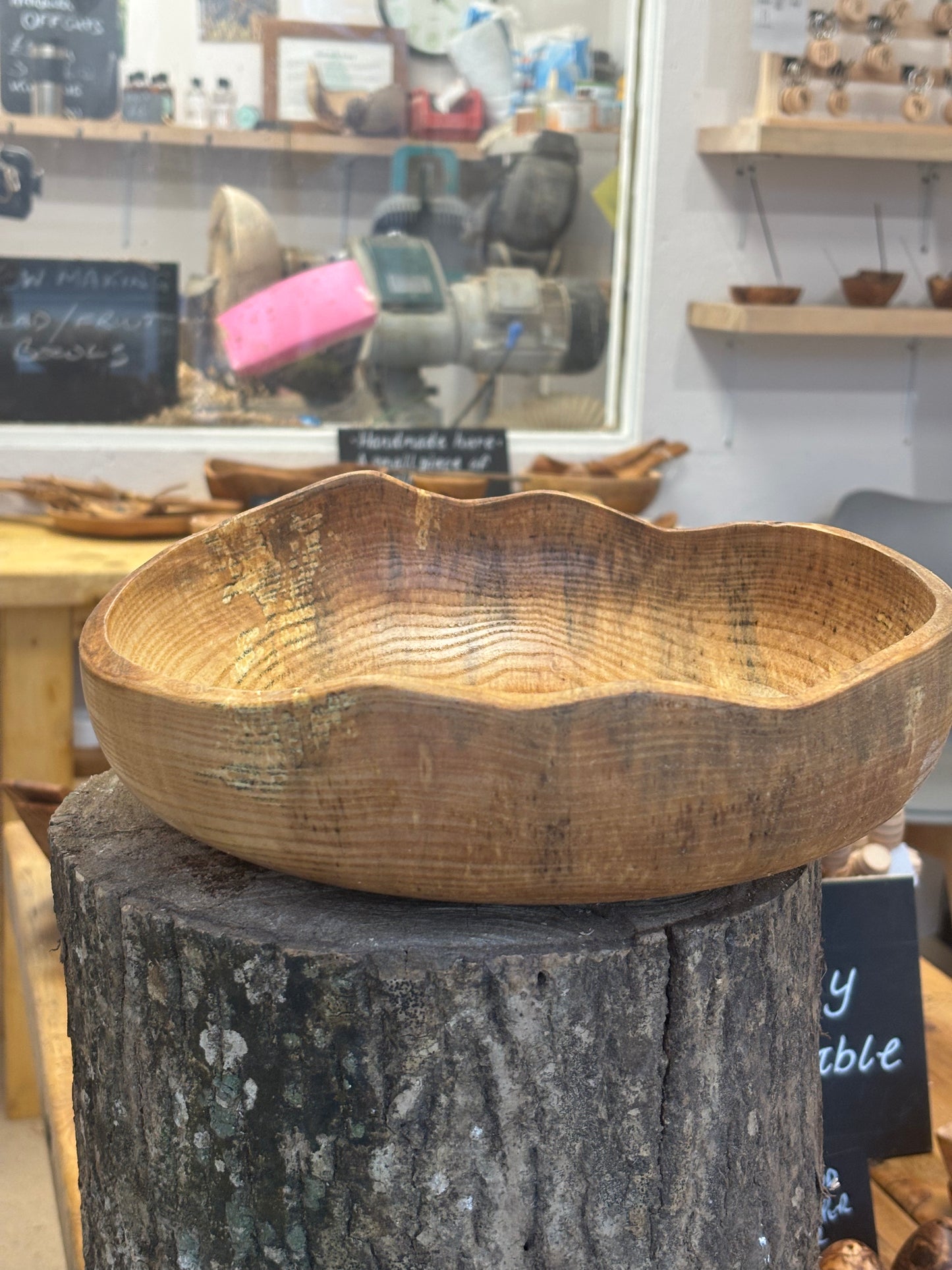 Handmade Ash Wooden Fruit Bowl