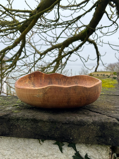 Handmade Ash Wooden Fruit Bowl