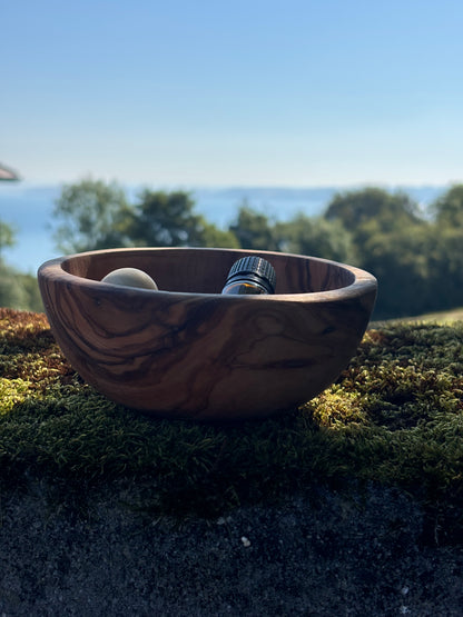 Vanilla Oil Infusion Set - Hand Turned Olive Wood Bowl & Scented Oil Gift