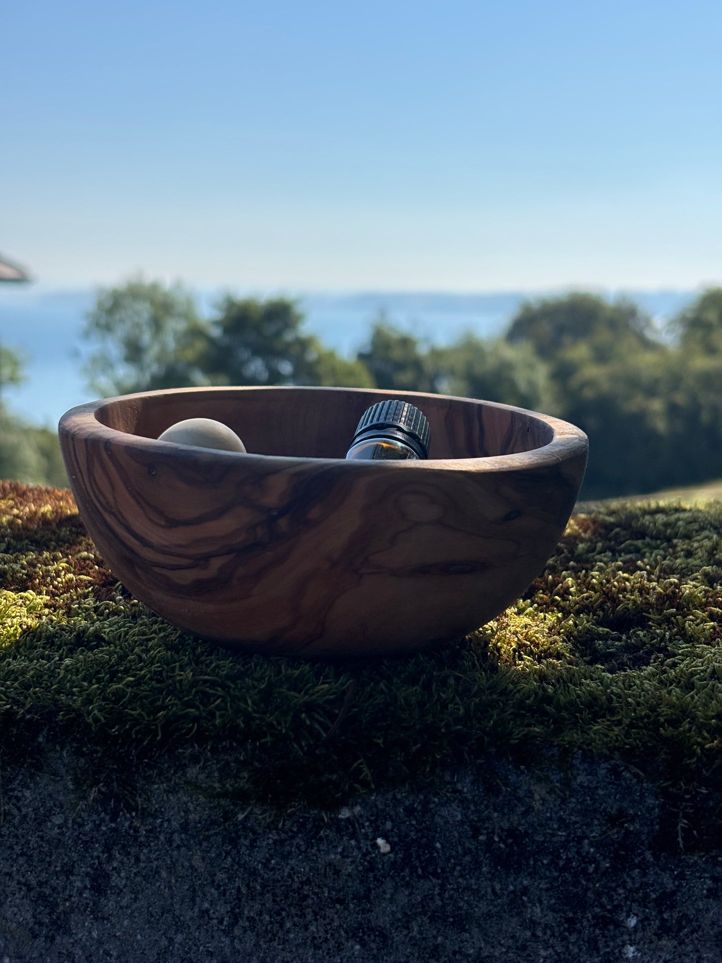 Vanilla Oil Infusion Set - Hand Turned Olive Wood Bowl & Scented Oil Gift