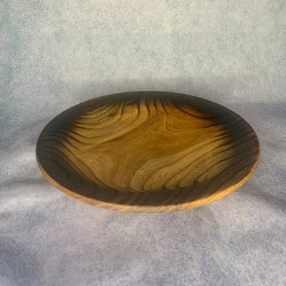 Charred Elm Shallow Bowl