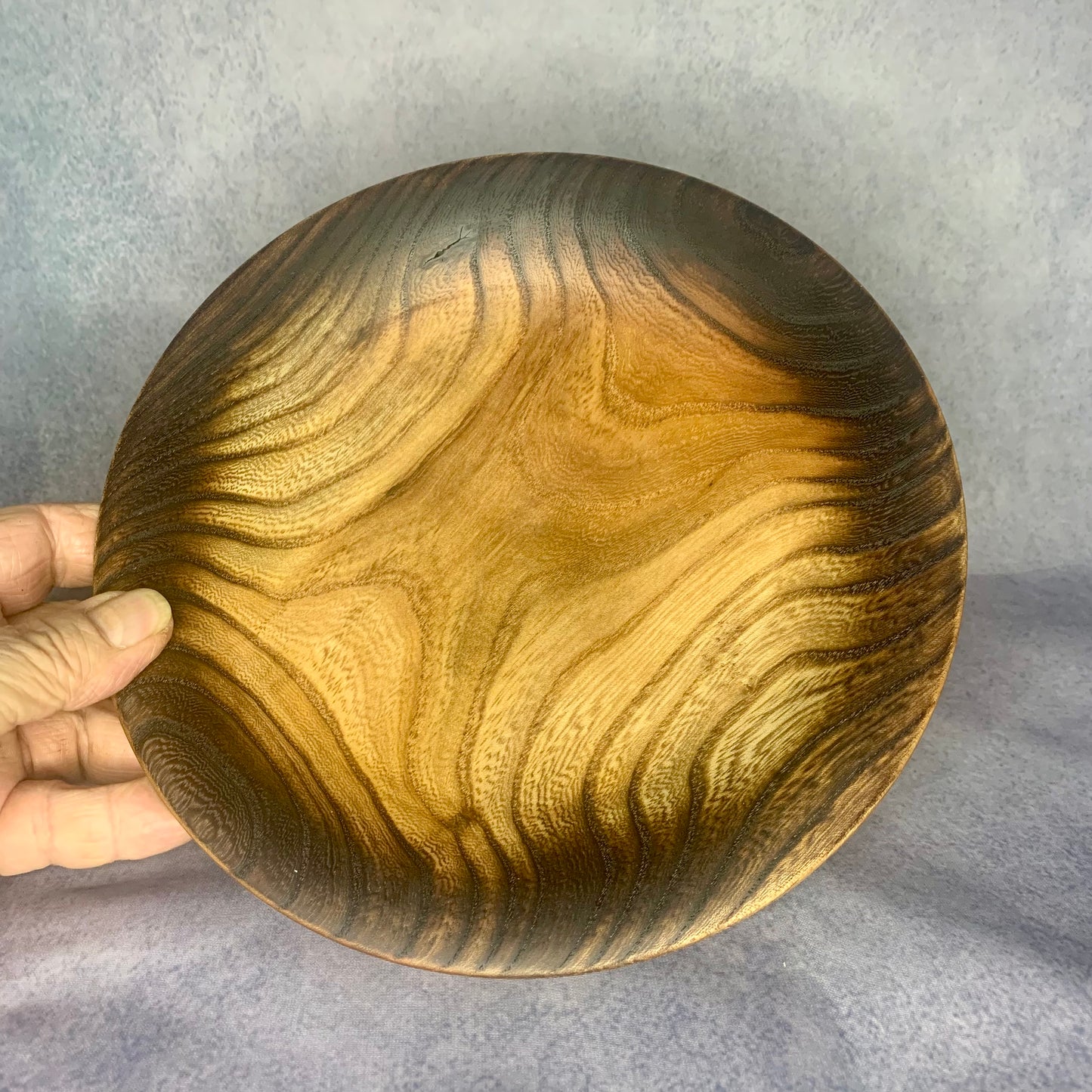 Charred Elm Shallow Bowl