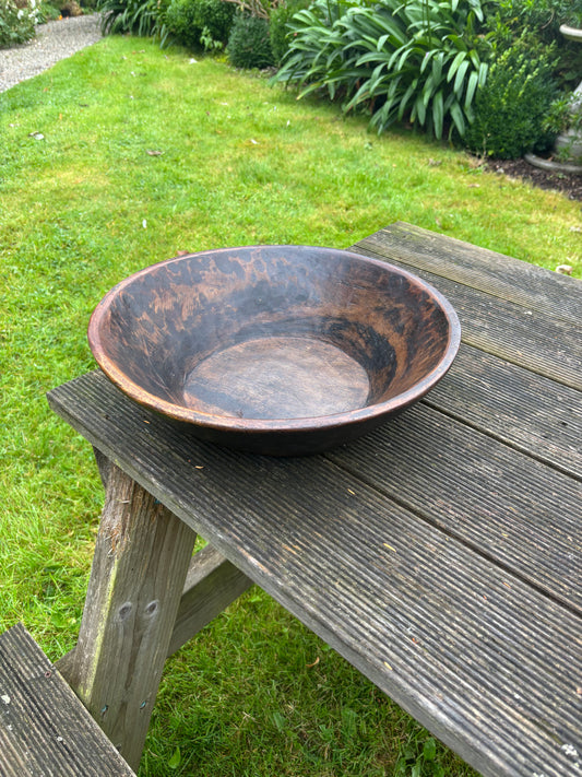 Large Wooden Dough Bowl