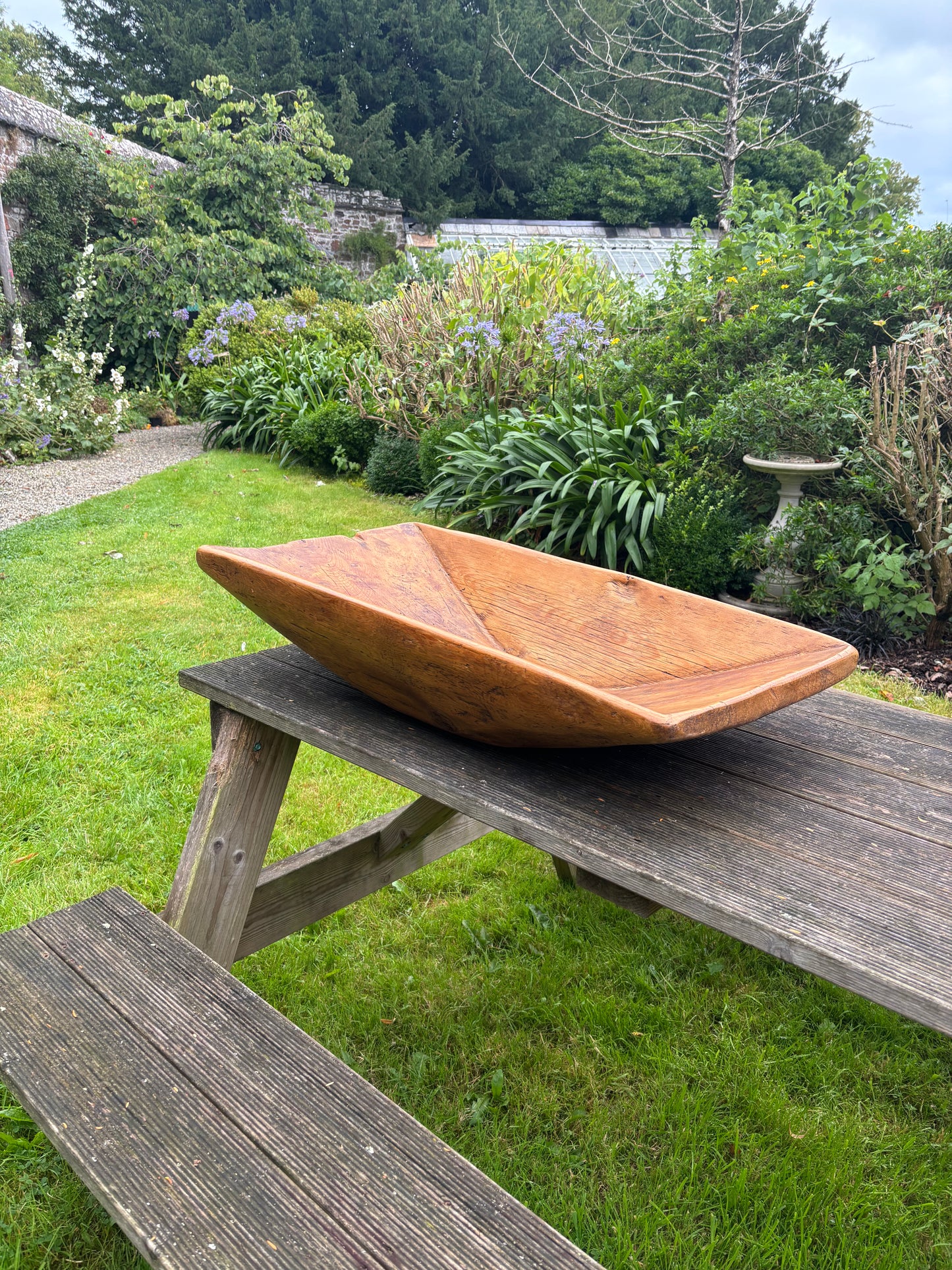 Large Rustic Wooden kneading Trough