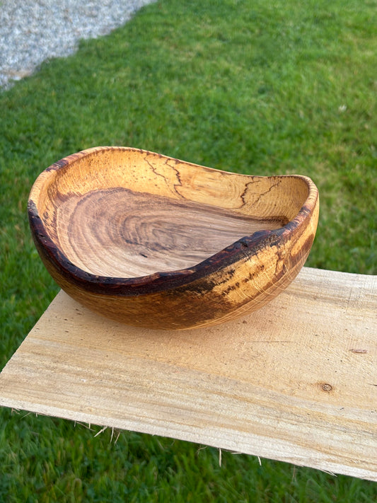 Oak live edge trinket bowl