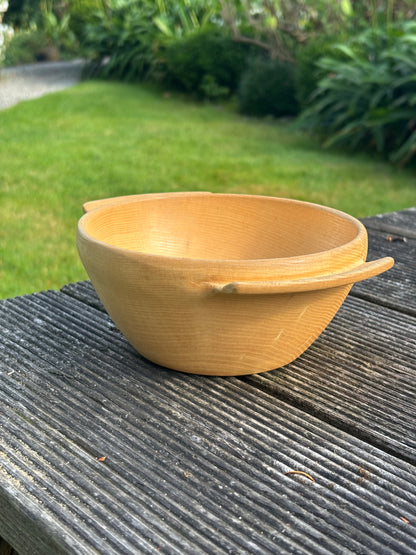 Wooden Porringer, c.1700's Reproduction