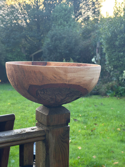 Handcrafted Ash rootball Bowl – Unique Natural Wood Grain