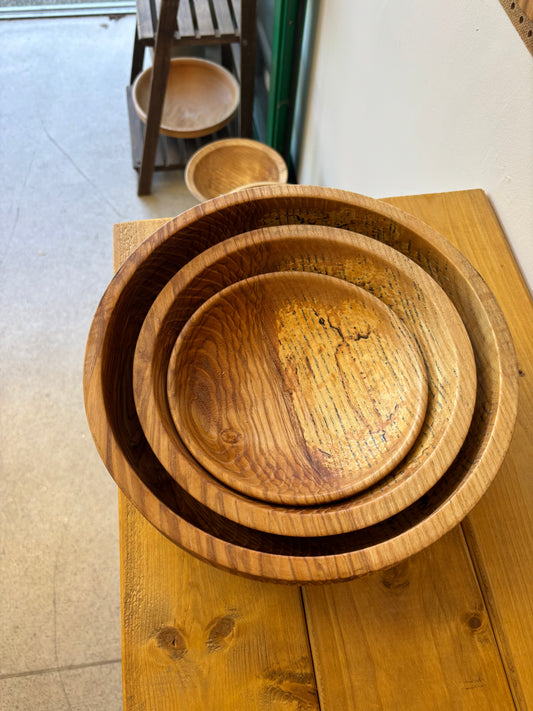 Nested Bowl Set-3 bowls, one tree, one piece of wood