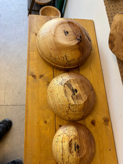 Nested Bowl Set-3 bowls, one tree, one piece of wood