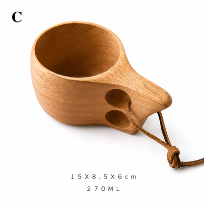 Portable Wooden Kuksa Mug Coffee Cup