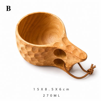 Portable Wooden Kuksa Mug Coffee Cup