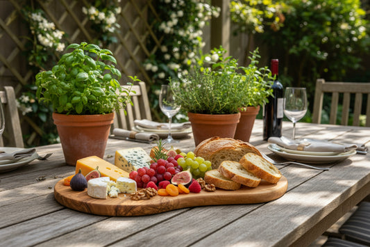 Chopping/Cutting board with juice groove approx. 45 — 49 cm olive wood