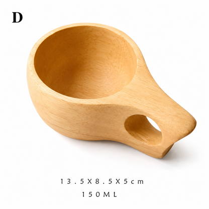 Portable Wooden Kuksa Mug Coffee Cup